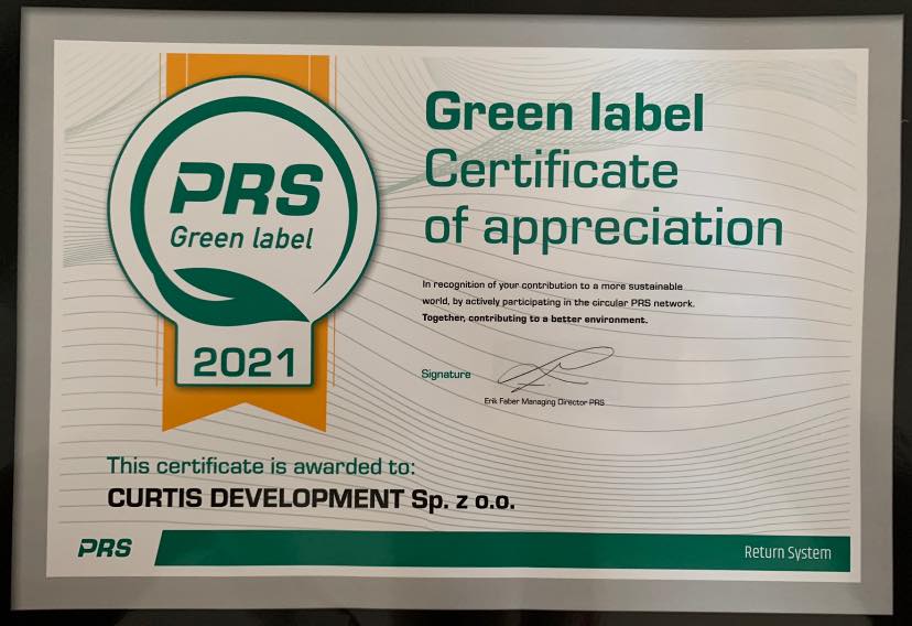 certyfikat zielona etykieta 2021 curtis development